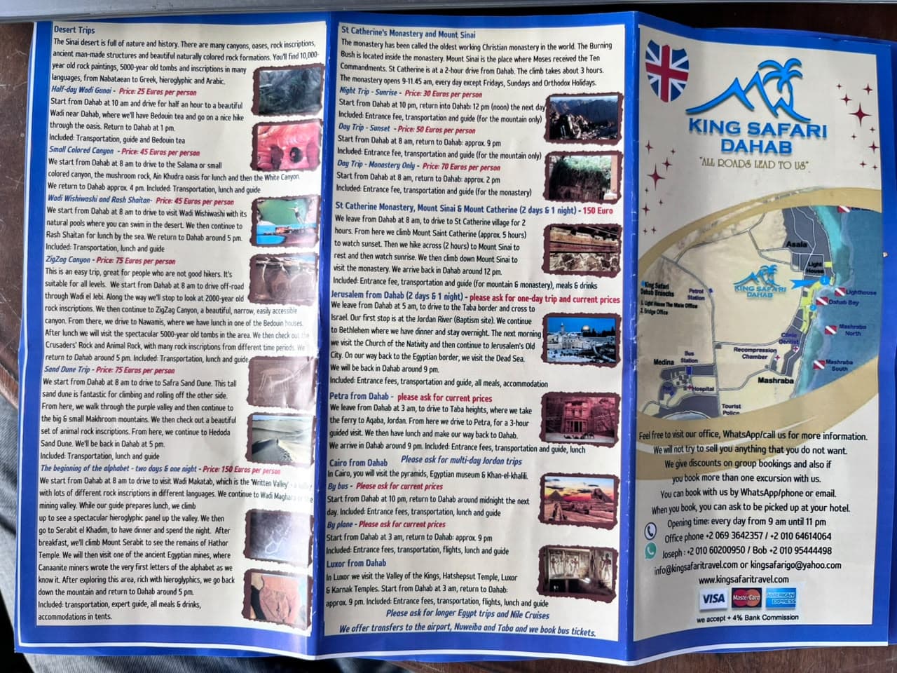 King Safari Dahab trip brochure image