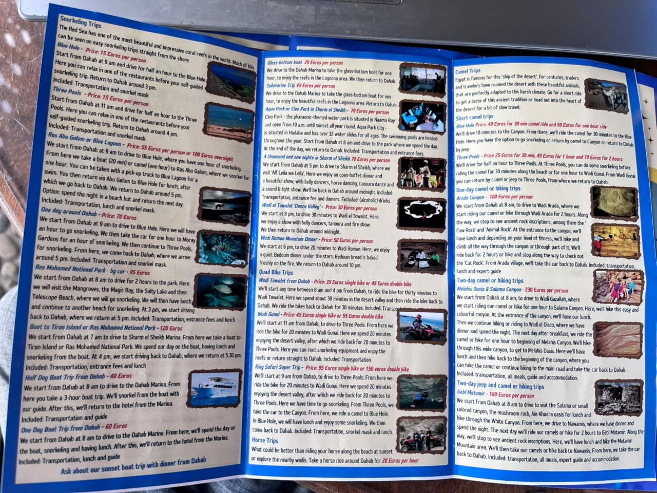 King Safari Dahab trip brochure image