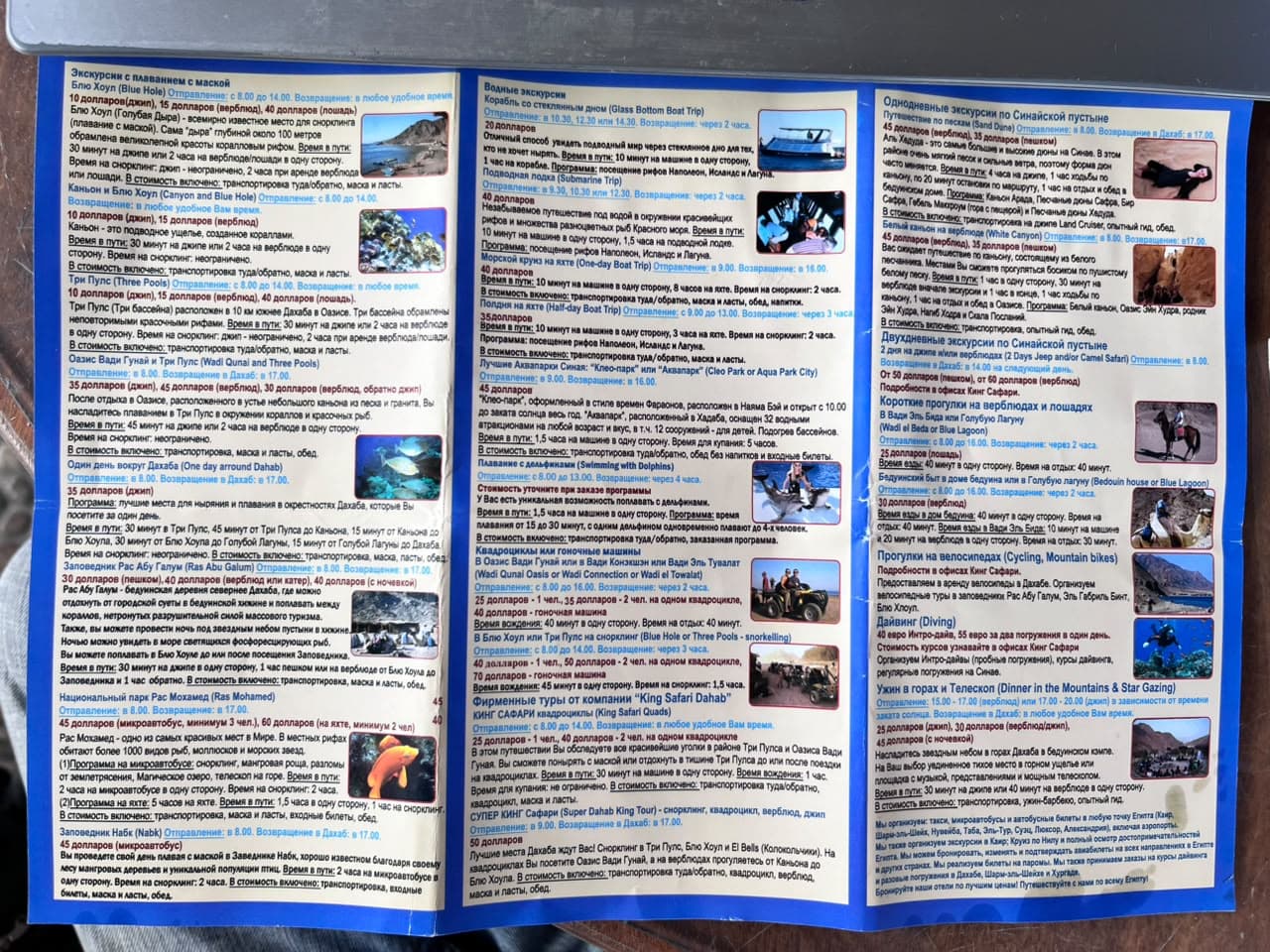 King Safari Dahab trip brochure image